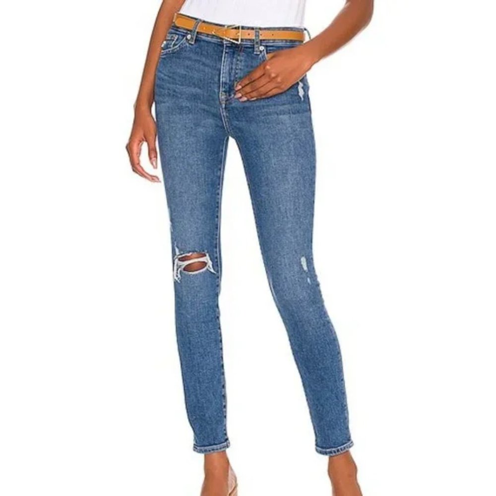 NWT Lovers & Friends Ricky Low-Rise Skinny Jeans in Brighton Wash